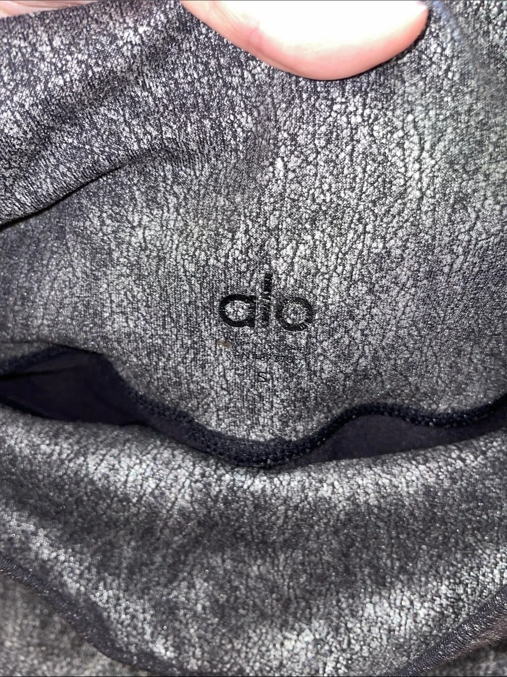 Alo black textured full length leggings